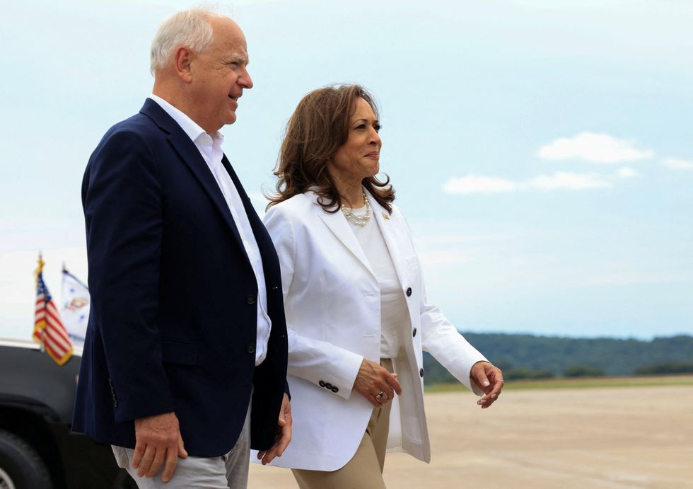 Tim Walz and Kamala Harris