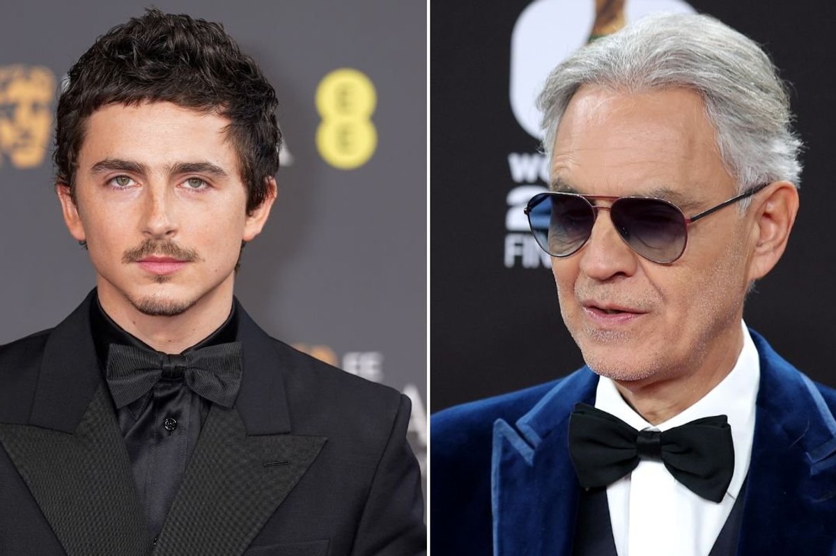 Timothee Chalamet and Andrea Bocelli