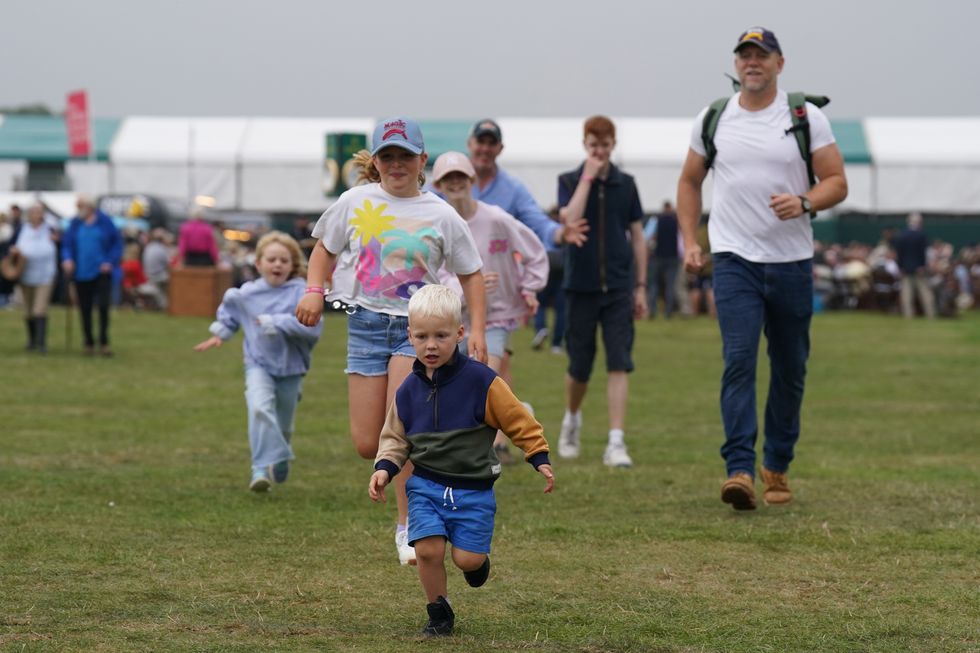 Tindall children with Mike Tindall