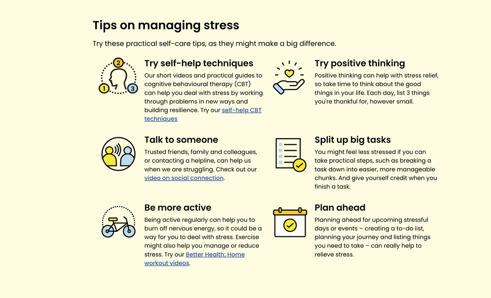 Tips for managing stress