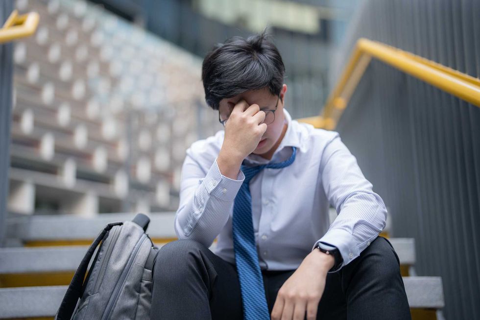 Tired worker