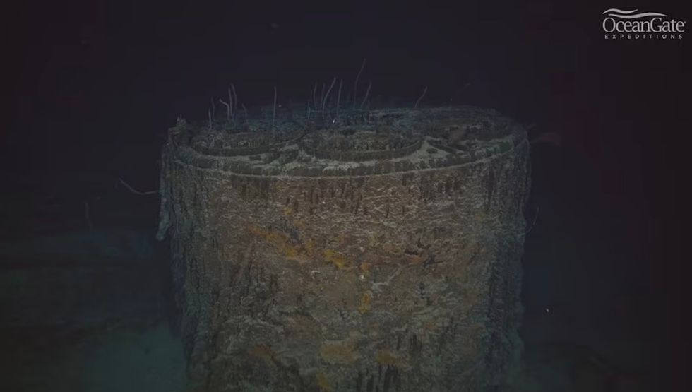 Titanic's solid bronze capstans could also be seen