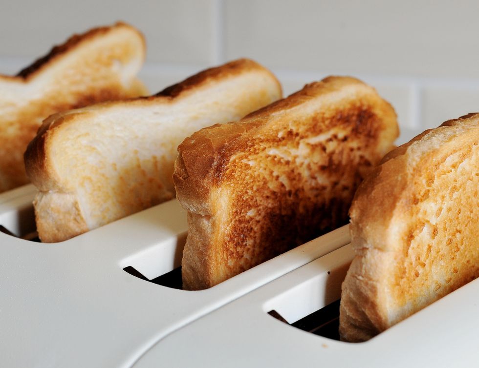 Toast in toaster