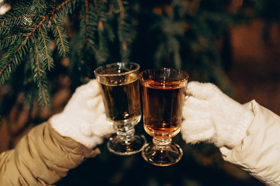 Toasting with mulled beer