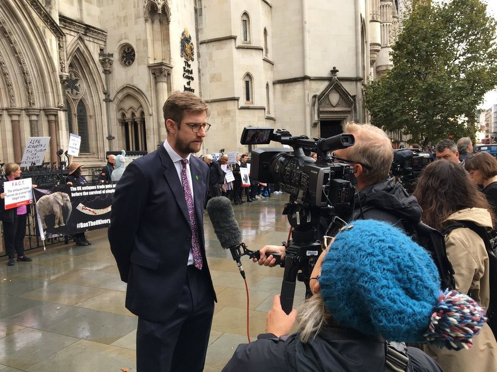 Tobias Garnett outside of High Court