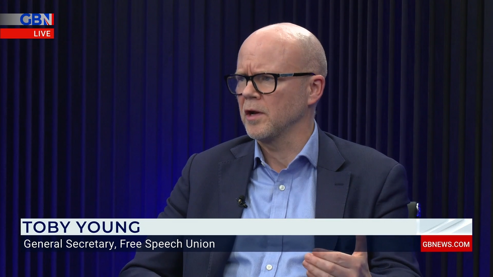 Toby Young appears on GB News