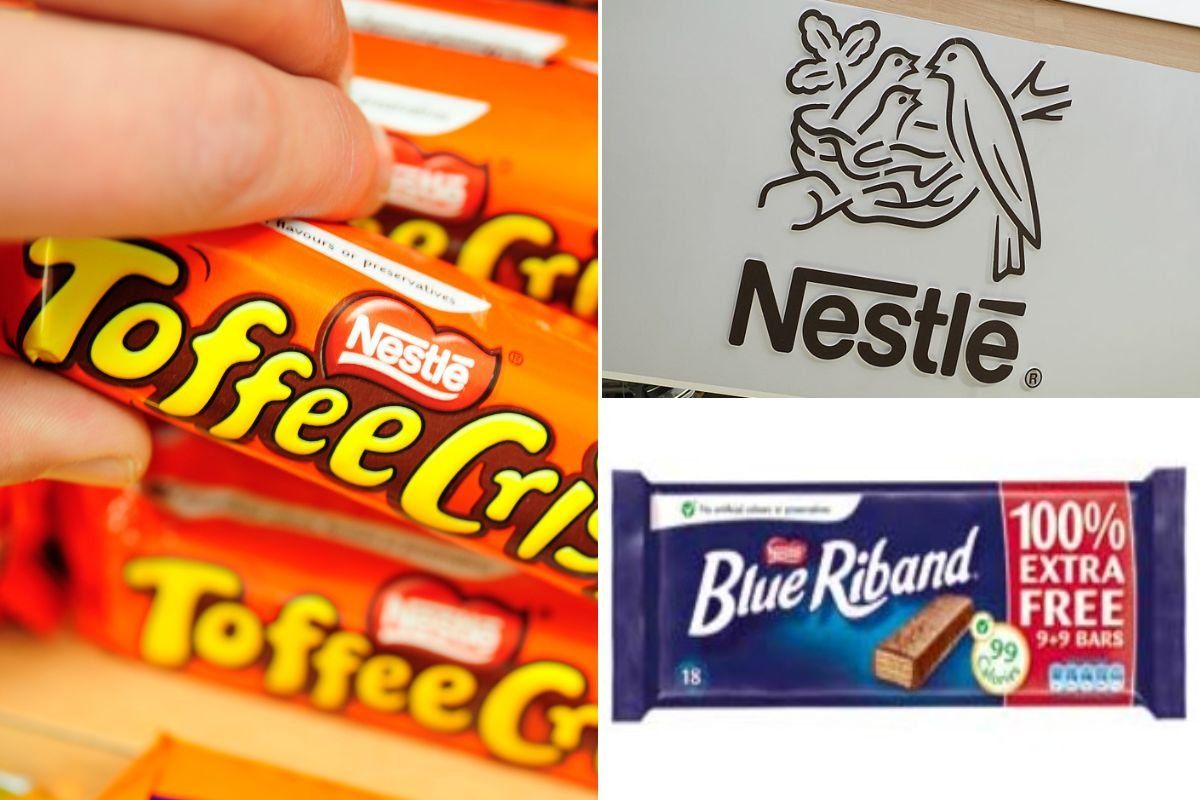 Toffee Crisp / Nestlé logo / Blue Riband