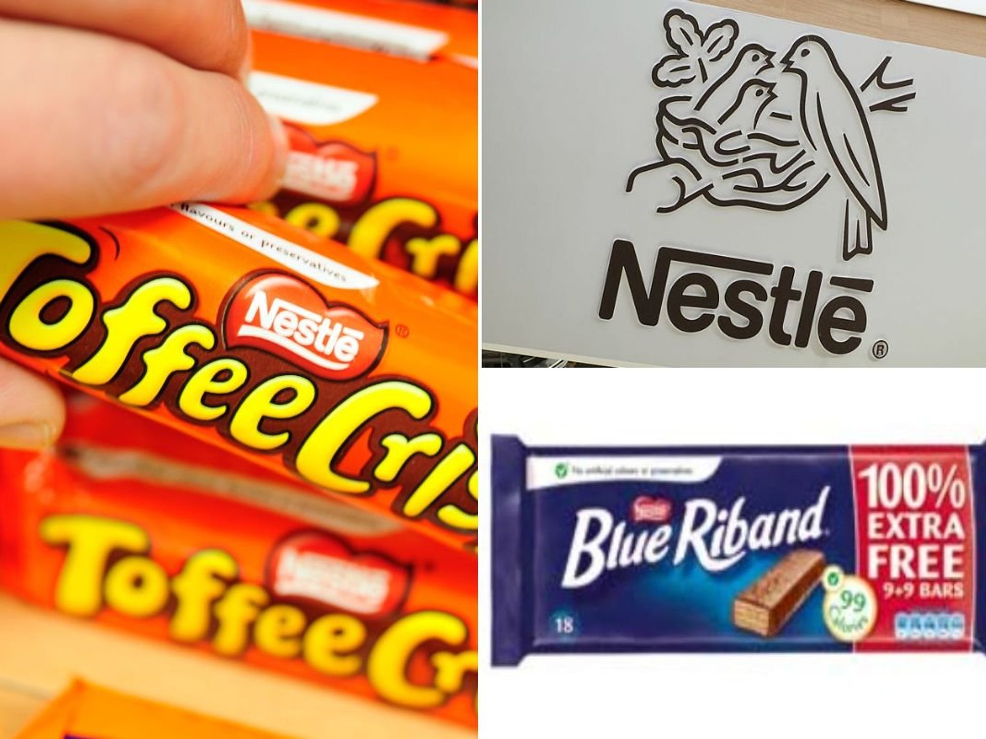 Toffee Crisp / Nestlé logo / Blue Riband