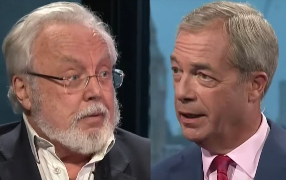 Tom Burke in discussion with Nigel Farage