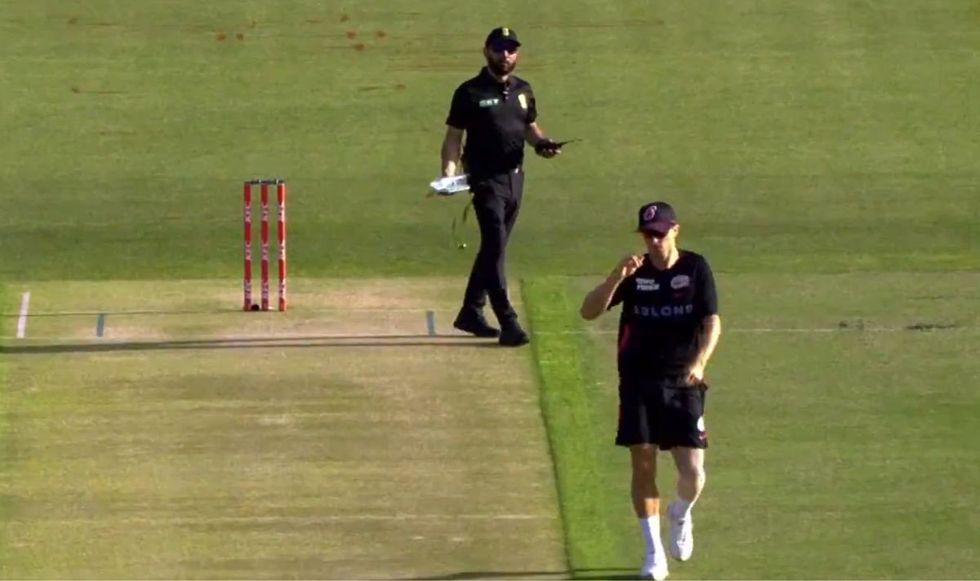 Tom Curran continued to argue after the incident