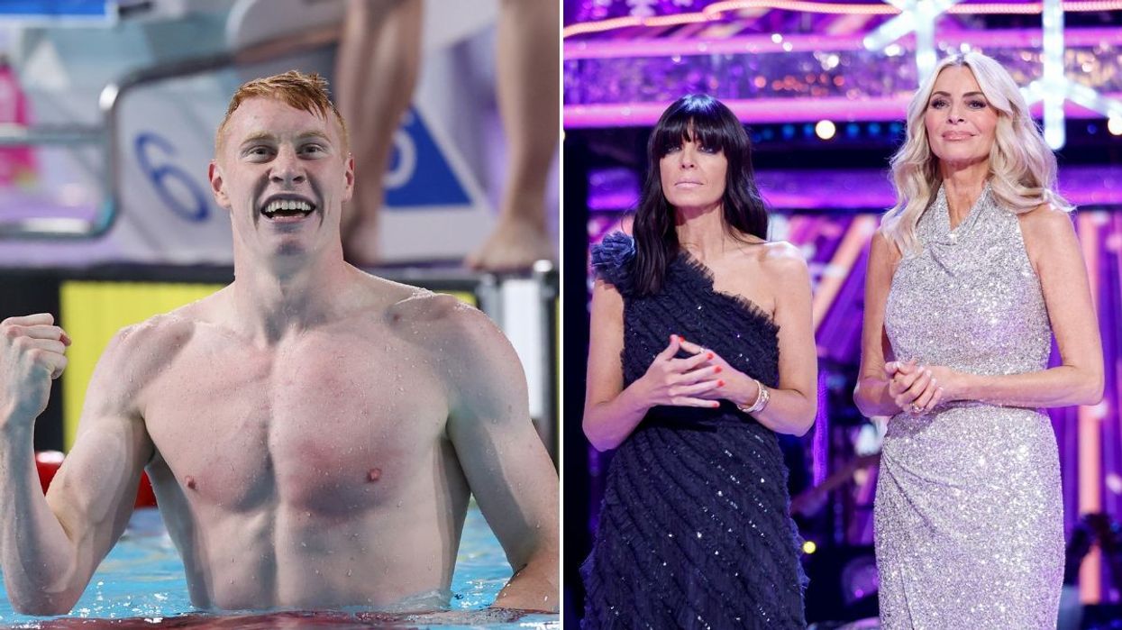 Tom Dean, Claudia Winkleman and Tess Daly