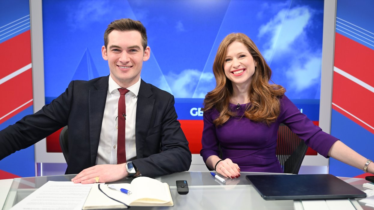 Tom Harwood and Emily Carver