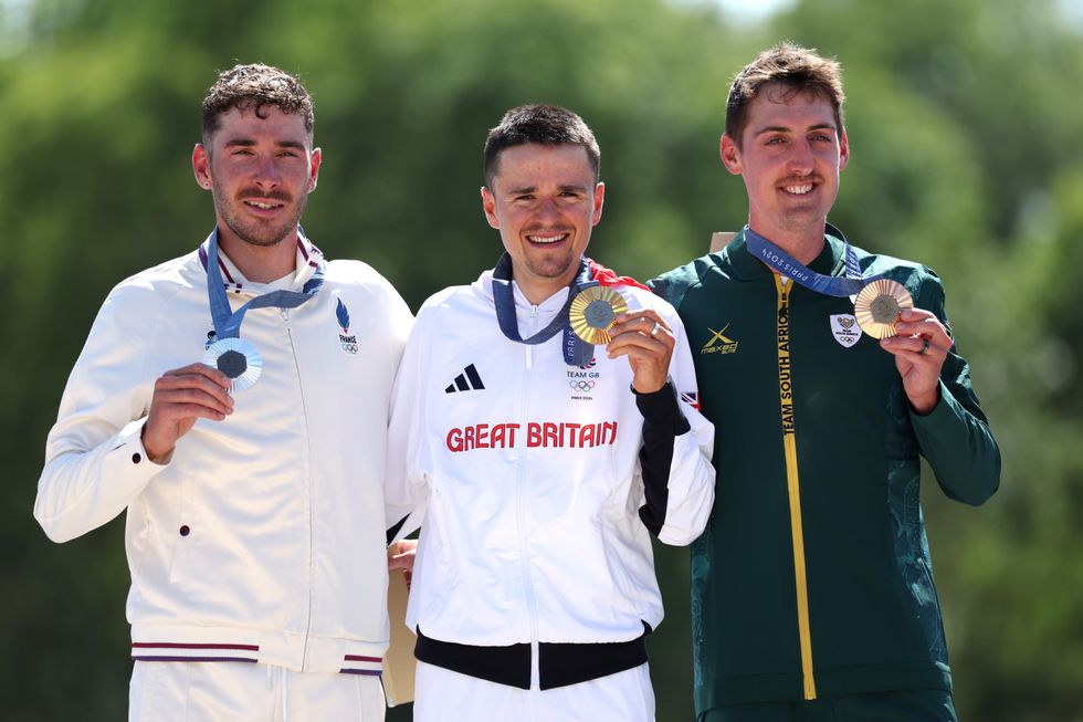Tom Pidcock won gold after suffering a puncture