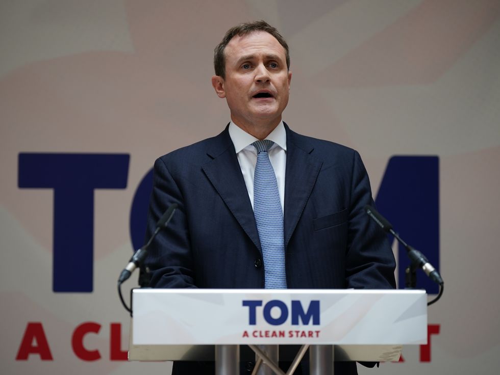 Tom Tugendhat speaking at the launch of his campaign to be Conservative Party leader and Prime Minister, at 4 Millbank, London. Picture date: Tuesday July 12, 2022.