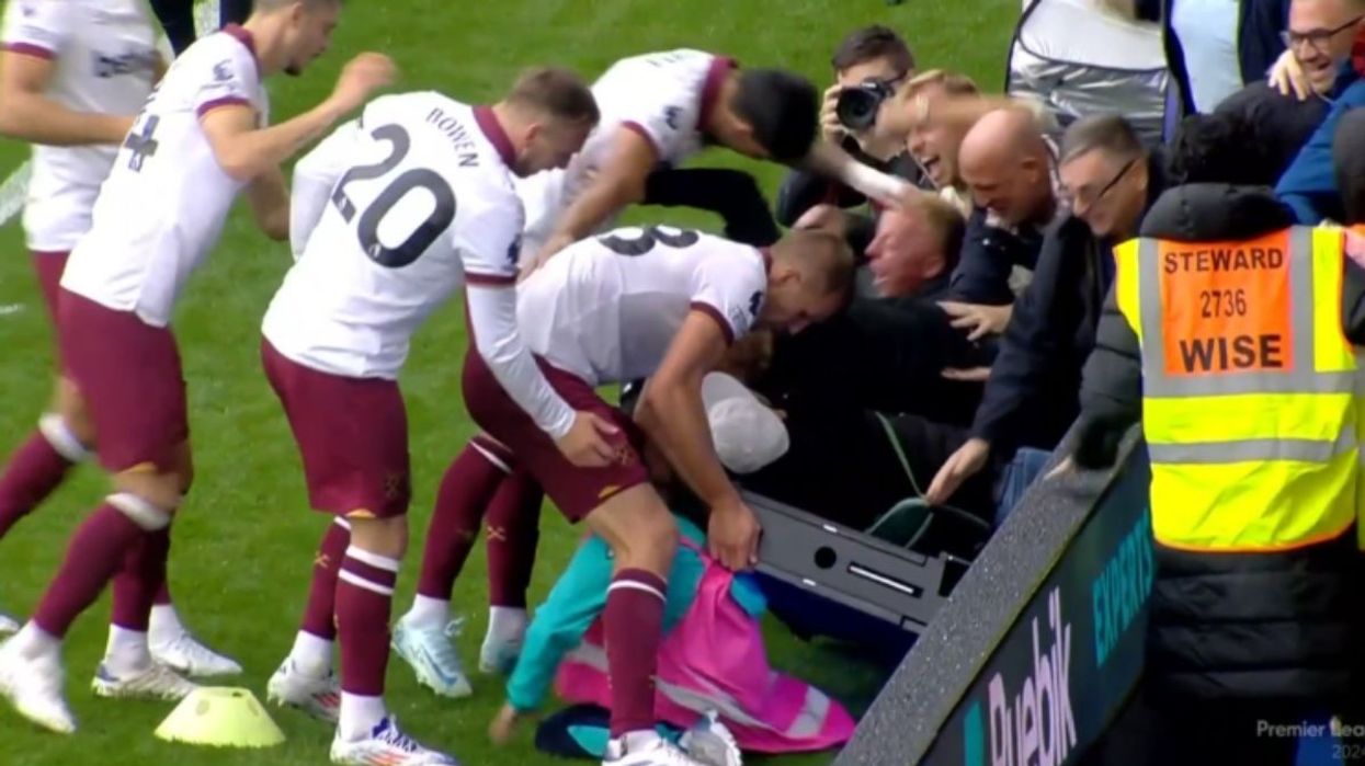 Tomas Soucek pulled the ball boy away