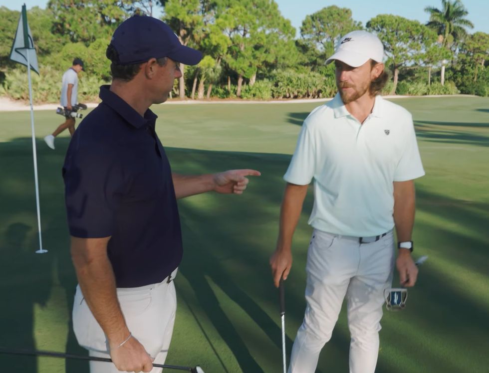 Tommy Fleetwood was accused of peer pressuring Rory McIlroy into using the 9 iron