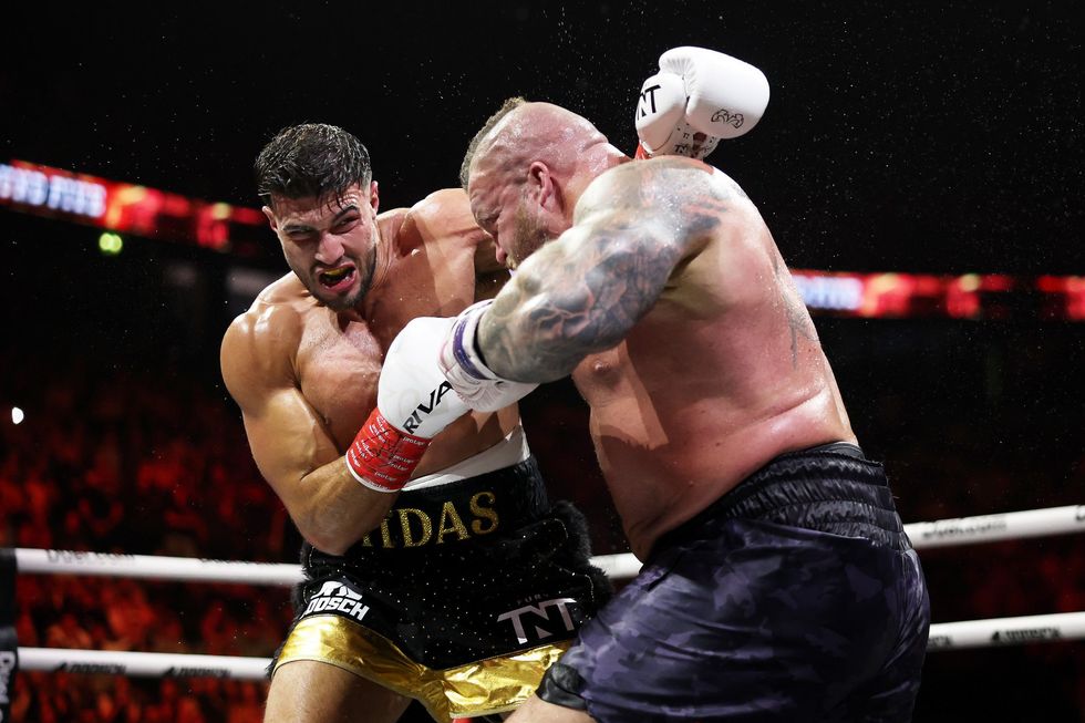 Tommy Fury held off Eddie Hall's big blows in the early rounds as the strongman tired himself out by the end of the contest