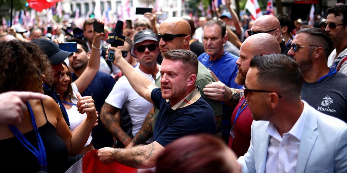 NextImg:Tommy Robinson 'arrested under anti-terror laws' after march in London