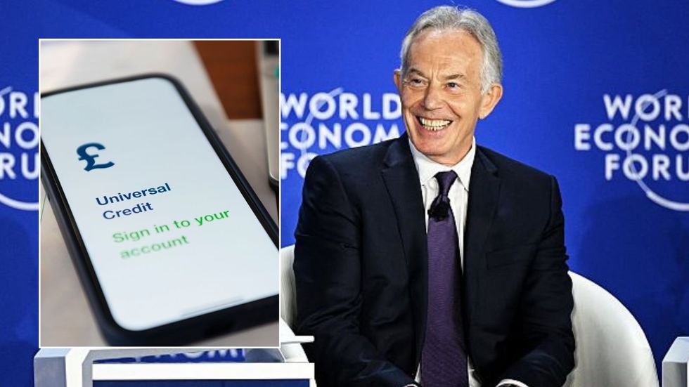 Tony Blair at WEF event and Universal Credit account