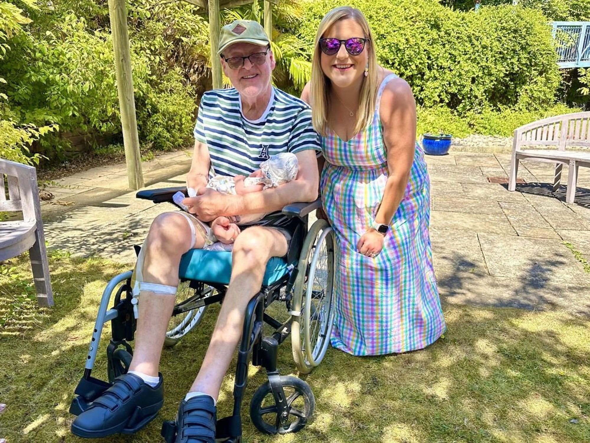 tony with daughter lauren and grandchild