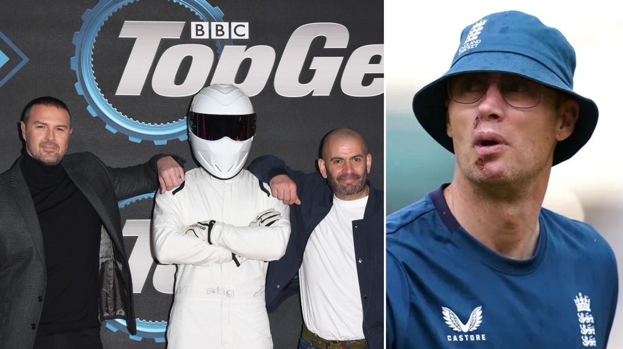 Top Gear hosts and Freddie Flintoff