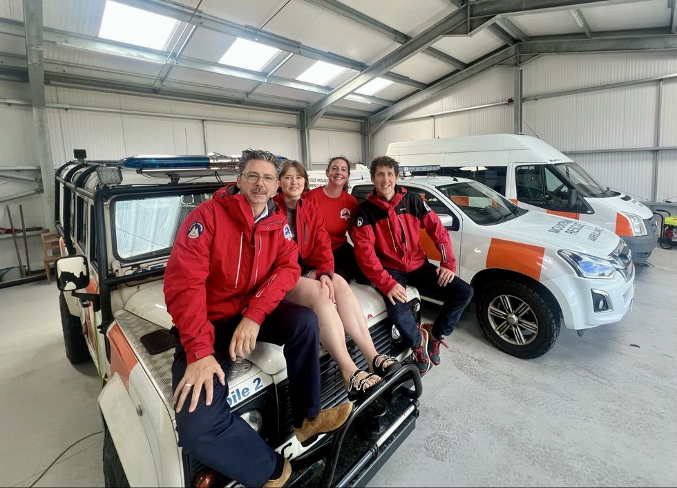 Torcuil Crichton MP and members of Scottish Mountain Rescue