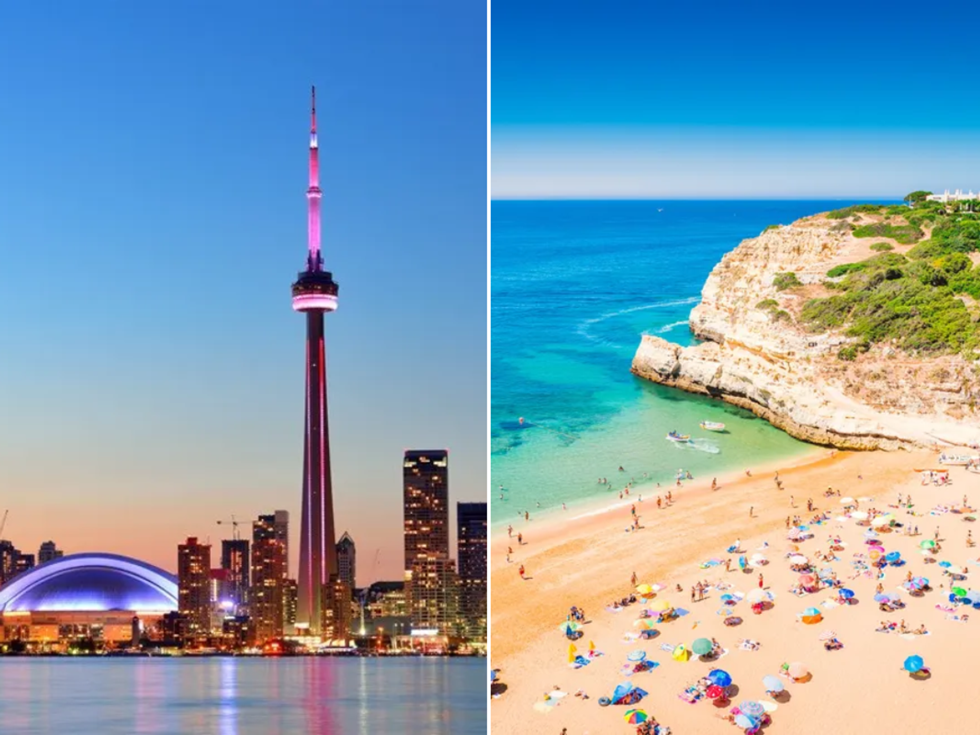 Toronto city Canada / Algarve beach