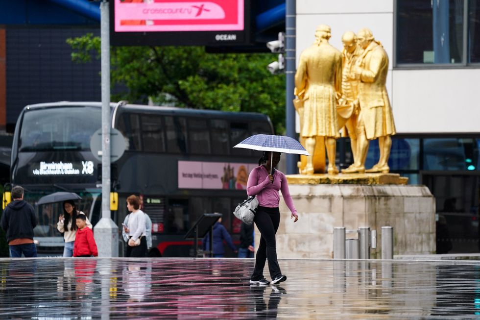 Torrential downpours are set to hit the UK