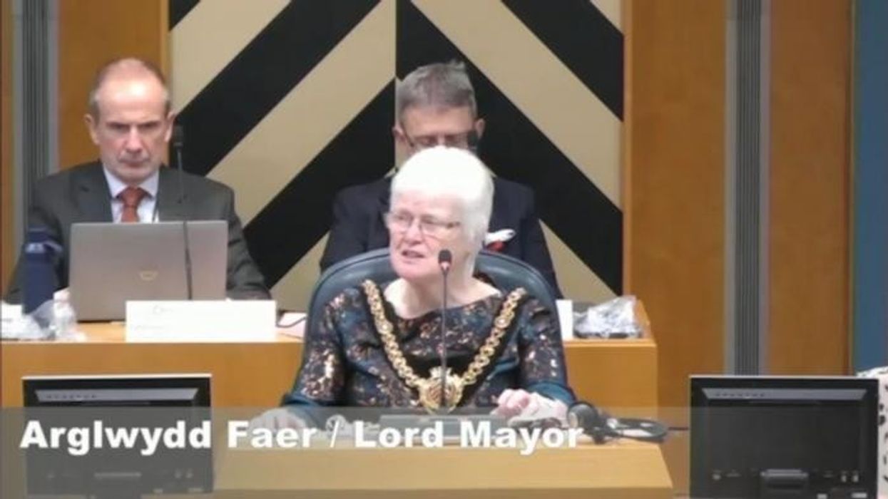 WATCH: Inside Cardiff council meeting where Labour Mayor CUTS OFF Tory councillor questioning Gaza motion amid huge bias row