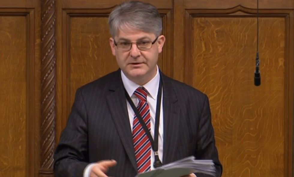 Tory MP Philip Davies speaking in the House of Commons.