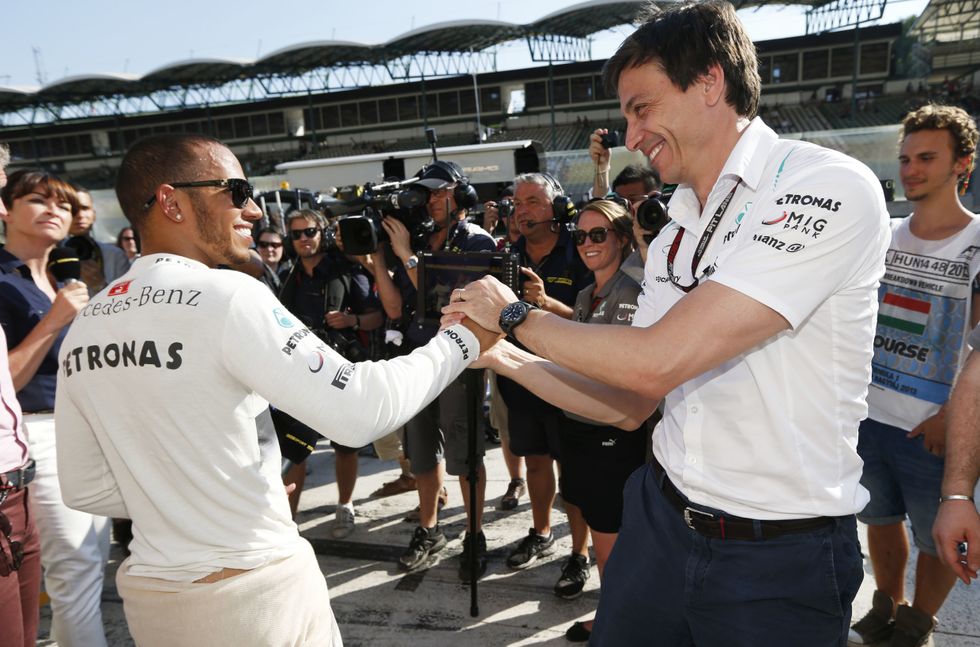 Toto Wolff and Lewis Hamilton joined Mercedes in 2023