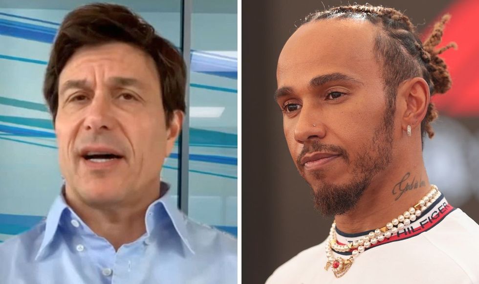 Toto Wolff and Lewis Hamilton