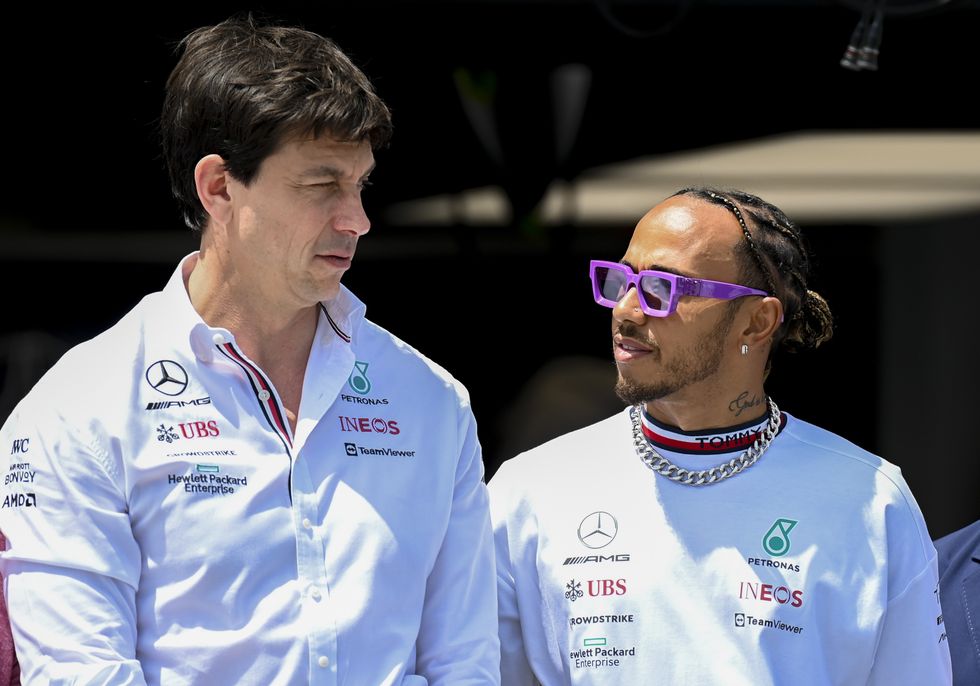 Toto Wolff and Lewis Hamilton