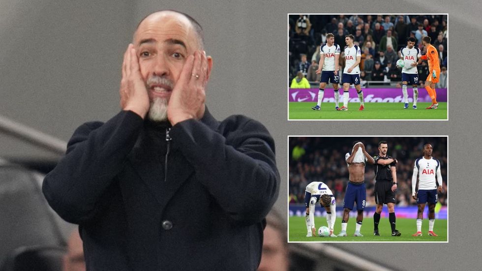 Tottenham are now just one point above the Premier League relegation zone, with nine matches left to play, following last night's 3-1 defeat to Crystal Palace