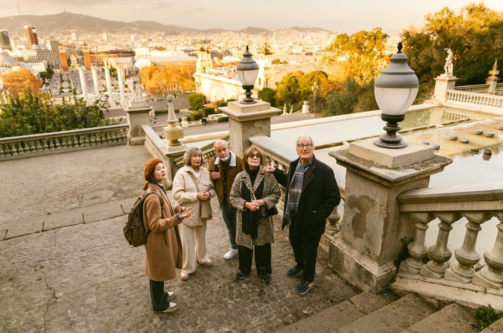 Tour group in Barcelona