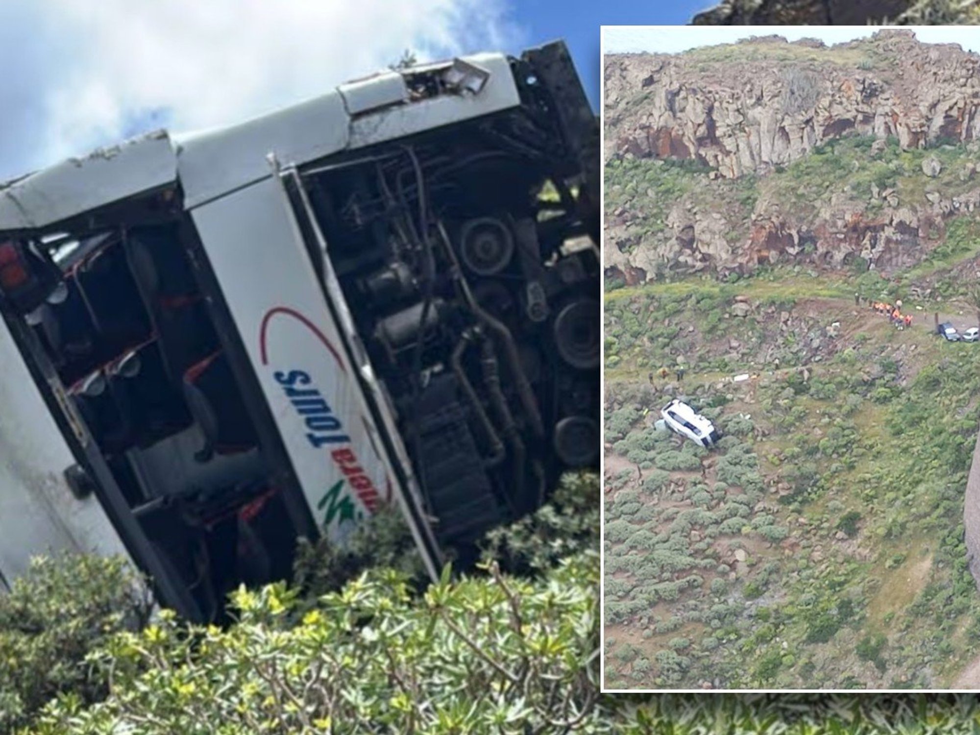 Tourist bus crashes in Canary Islands