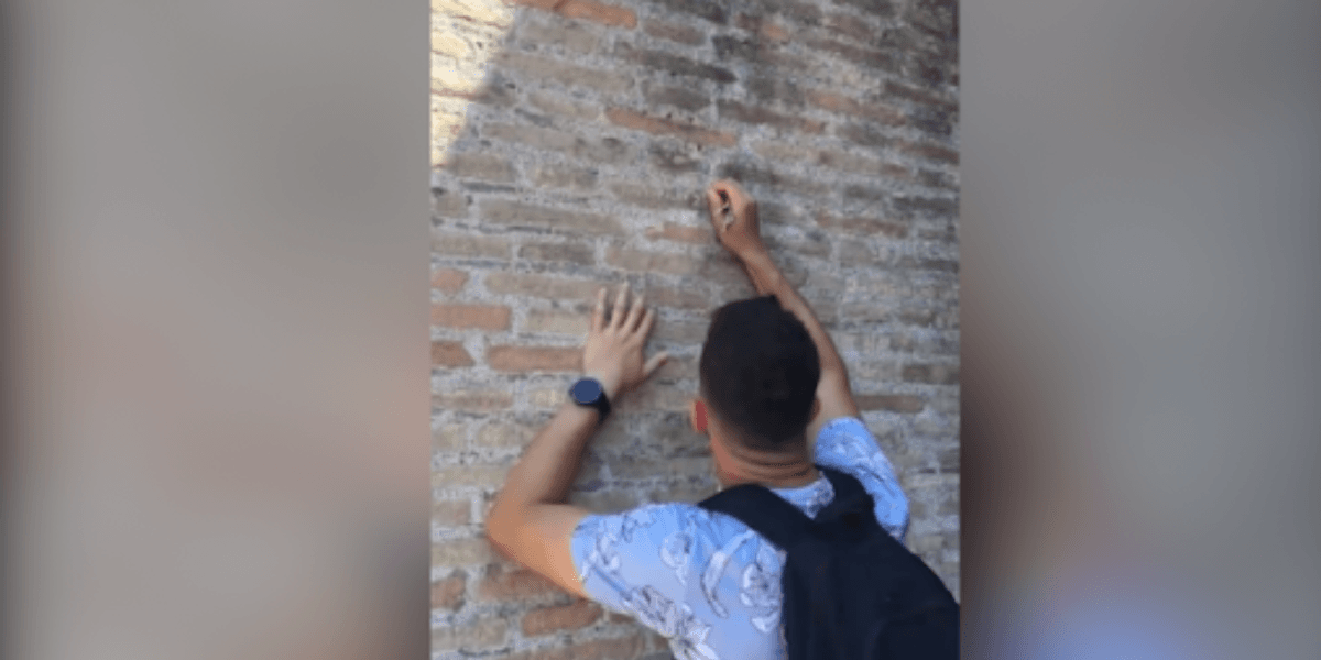 Rome Colosseum: Tourist sparks outrage after defacing iconic ancient ...