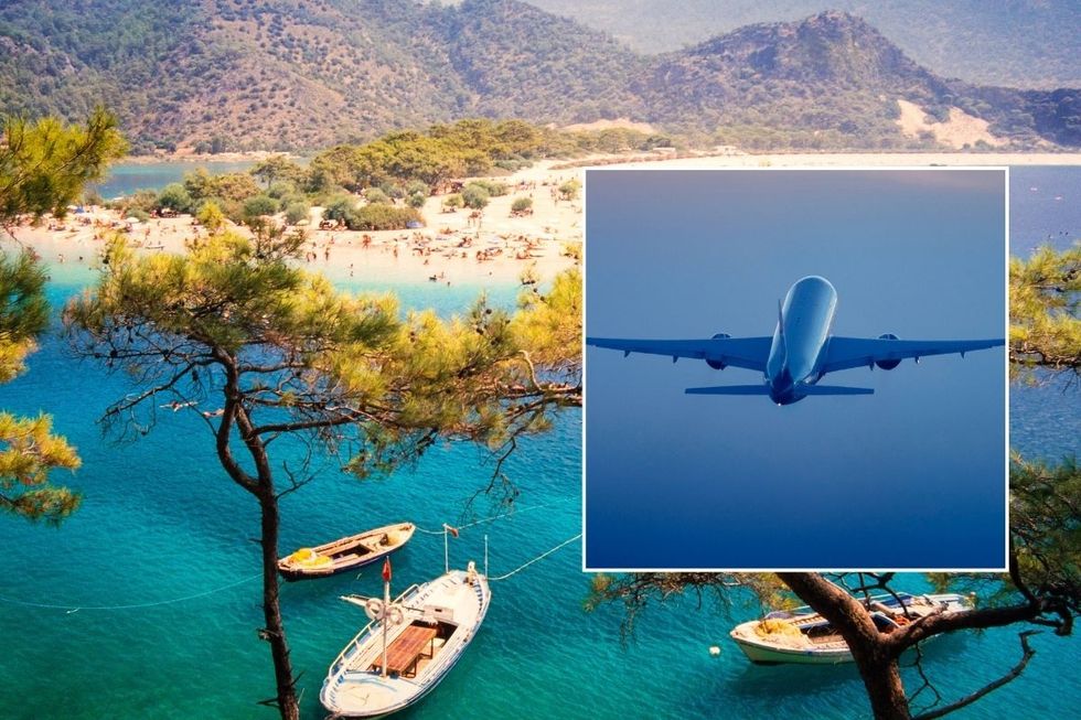 tourist stock image and plane