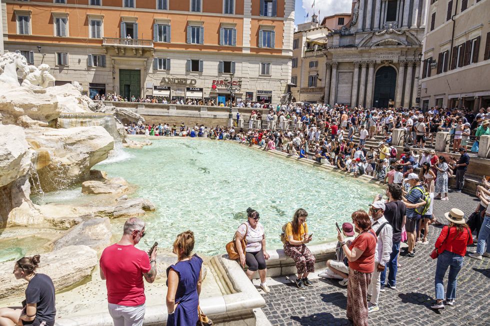 Tourists across Rome