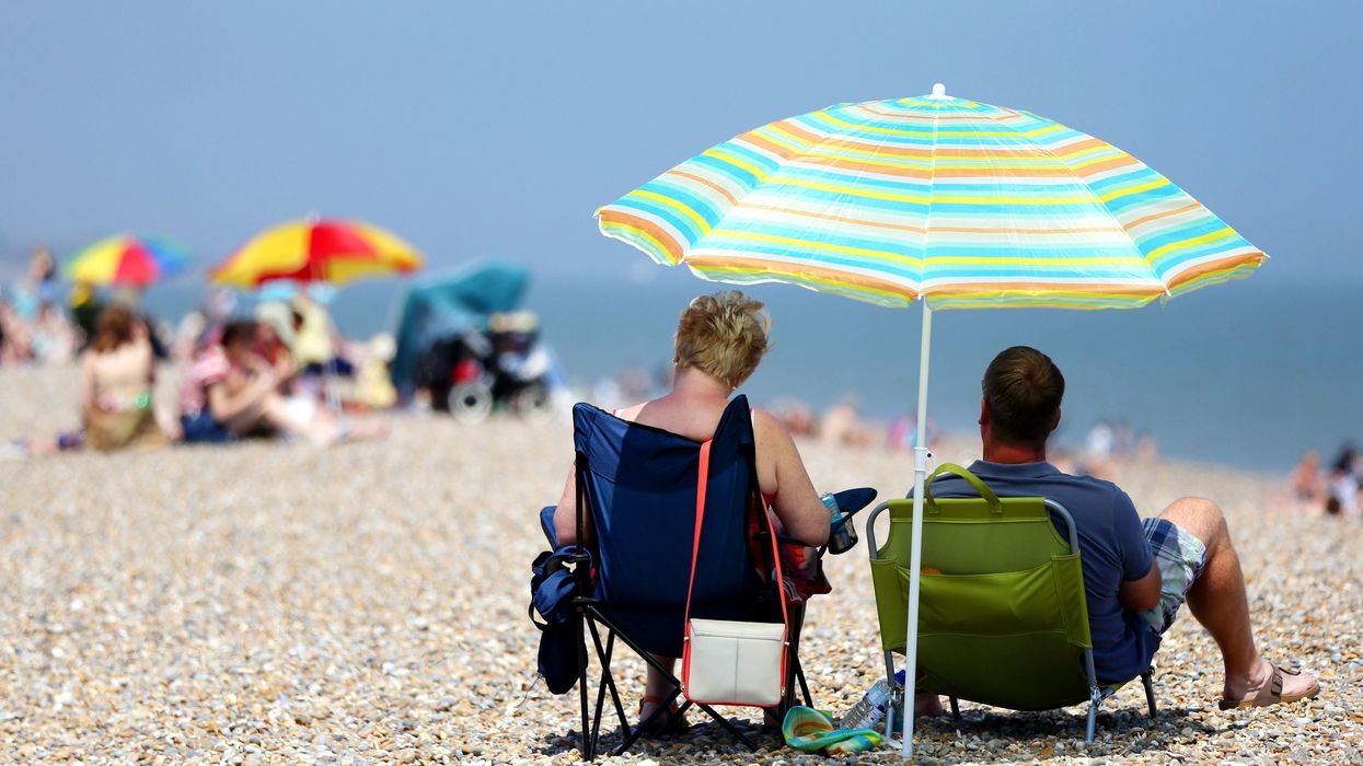 Tourists at Aldeburgh beach