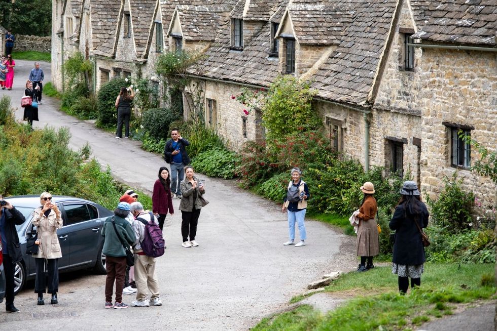 Tourists in Bibury