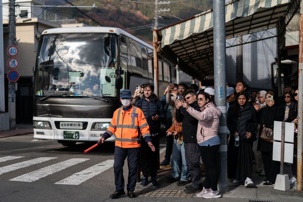 Tourists in Fujiyoshida