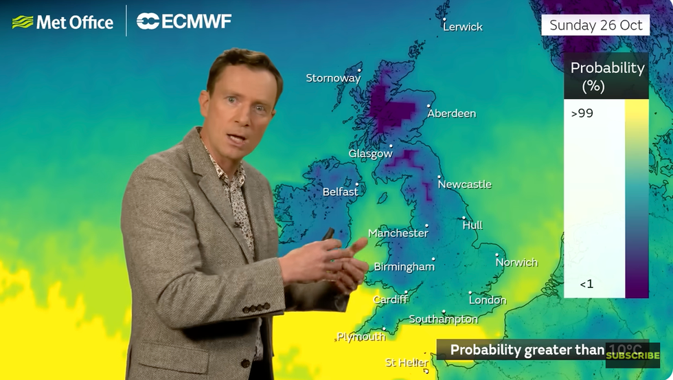'Towards the end of the week, there are some signals that we could see something a little bit colder,' Mr Deakin added