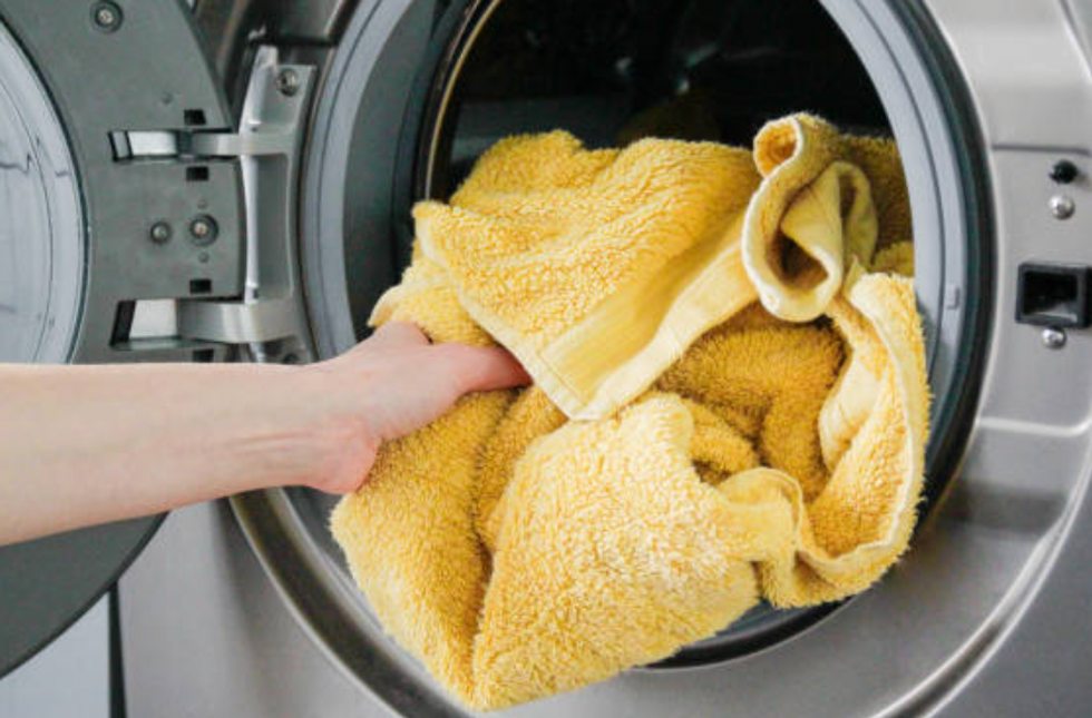 Towel in a washing machine