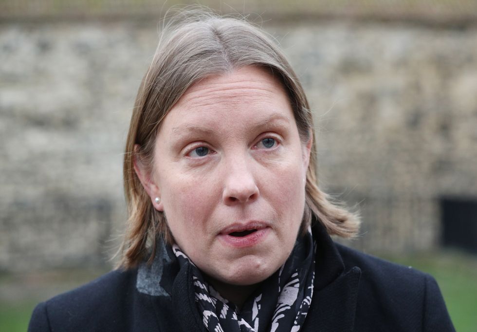 Tracey Crouch, Conservative MP for Chatham and Aylesford outside the Palace of Westminster.