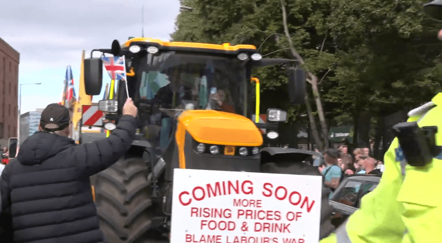 Traktor na protestech