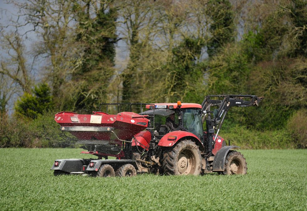 Tractor in a field