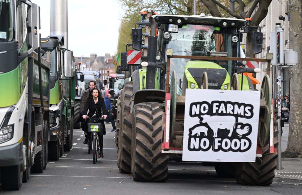 Tractor protesting in Ireland