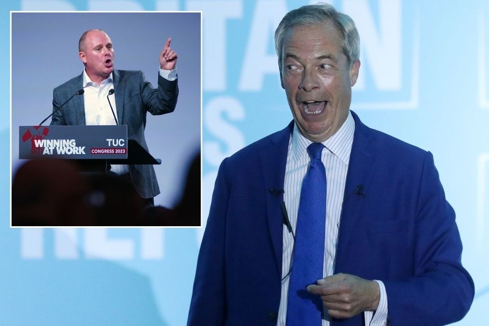 Trade union chief labelled 'idiot' after slamming Nigel Farage for being 'no friend of working class people'