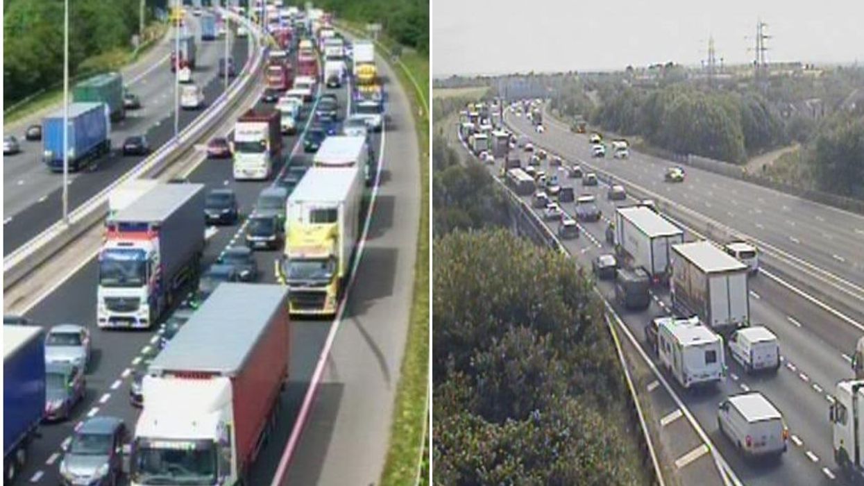 Traffic along the M62